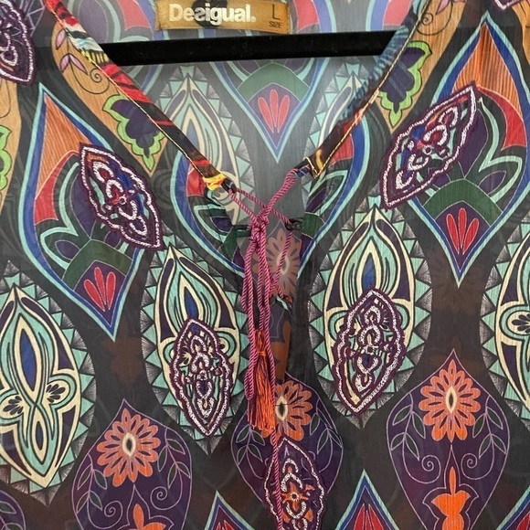 Sheer geo print tunic top - Picture 6 of 6